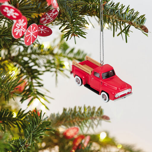 Mini Lil' American Trucks 1954 Mercury M-100 2023 Metal Ornament, 0.75", 