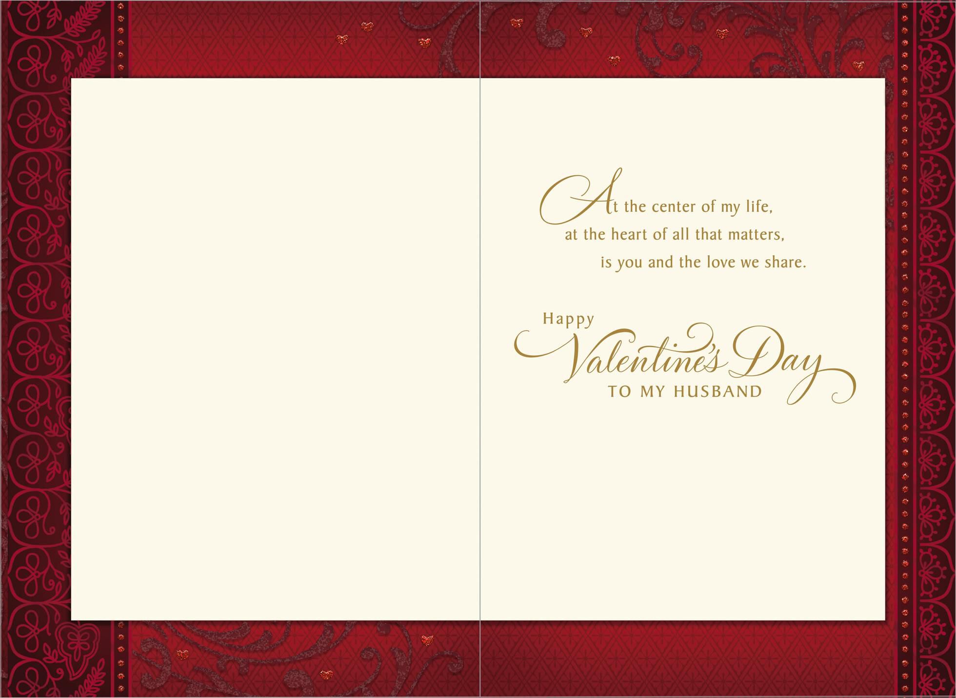 Two Hearts With Lace Valentine's Day Card for Husband