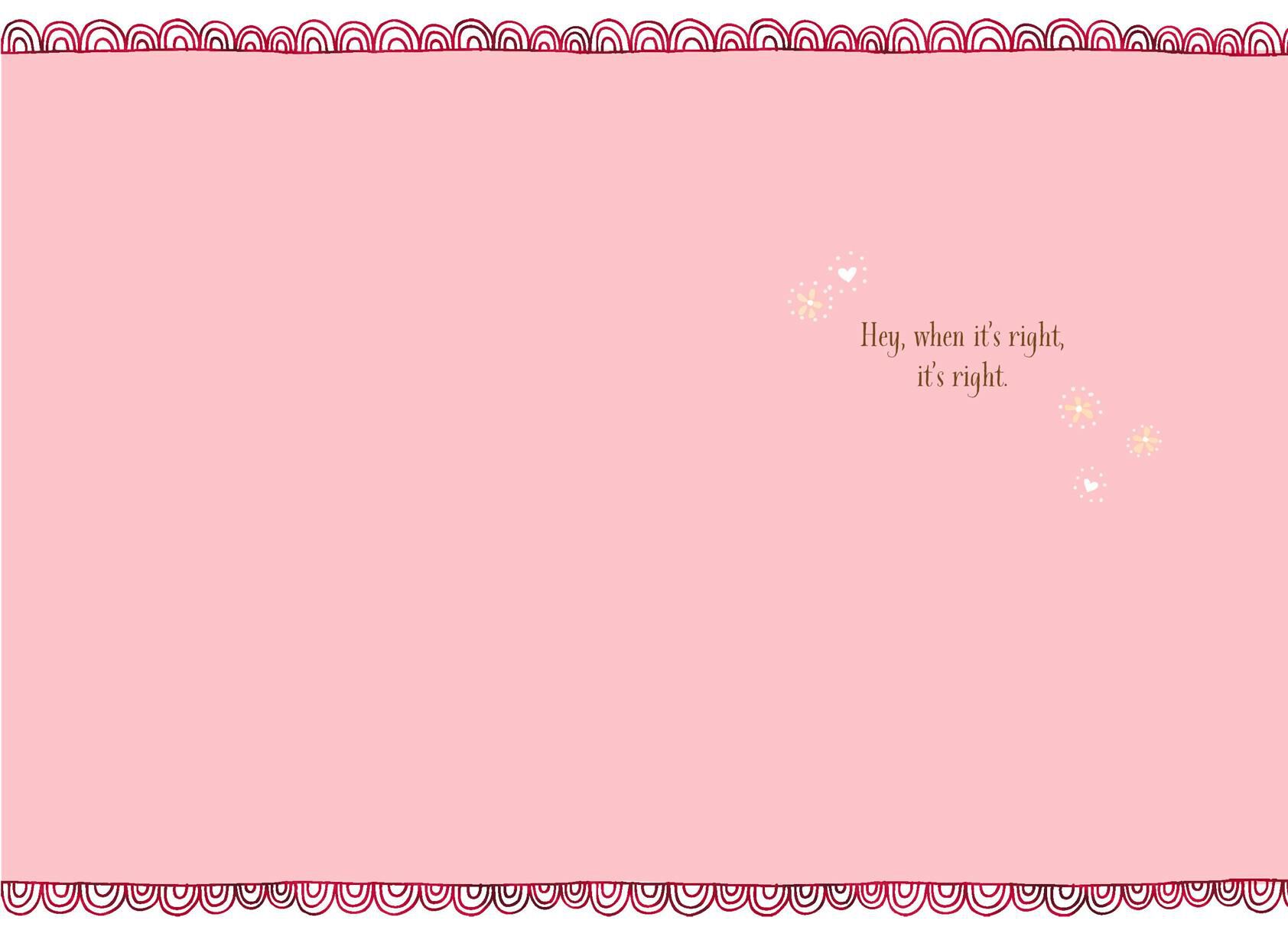 When It's Right Wedding Card