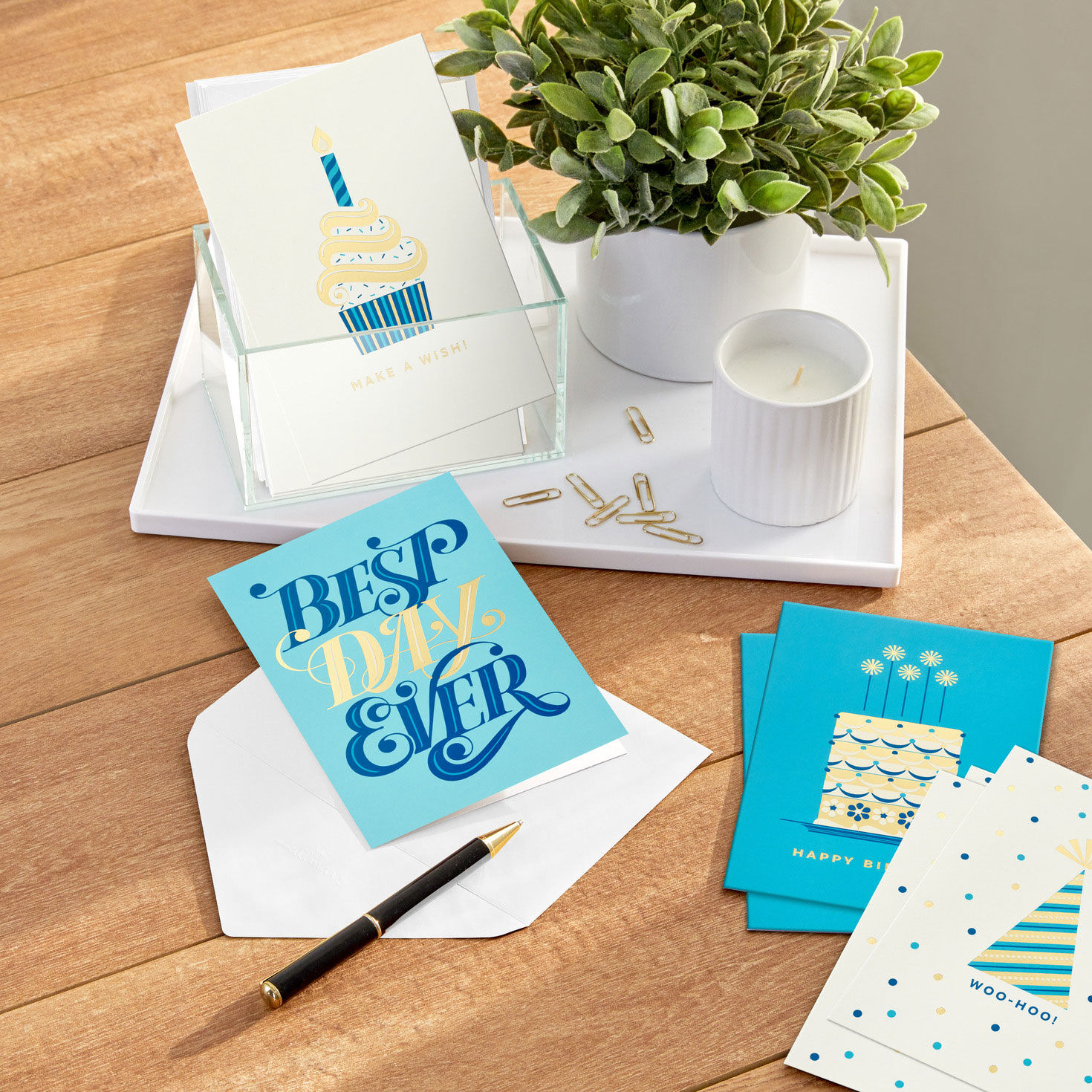 Celebration in Blue Assorted Boxed Birthday Cards card in use image number 8