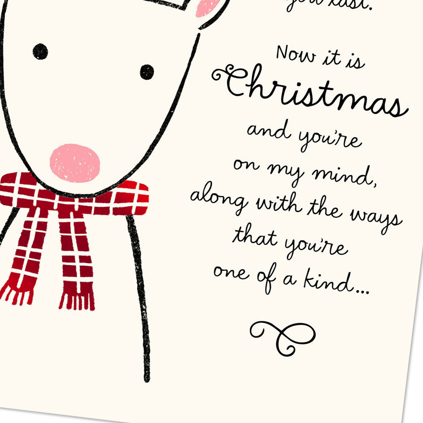 Reindeer With Garland Granddaughter Christmas Card Card Front Detail image number 4
