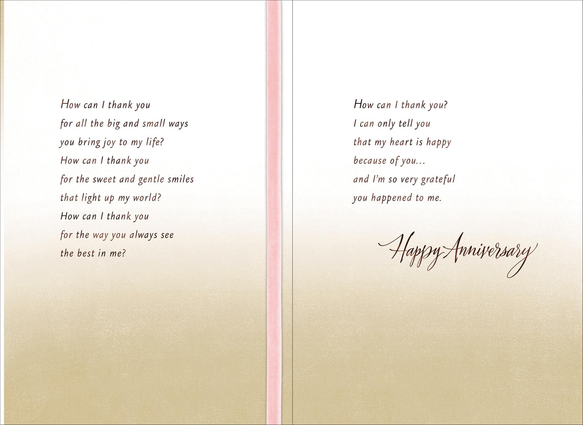 How Can I Thank You Anniversary Card for Wife