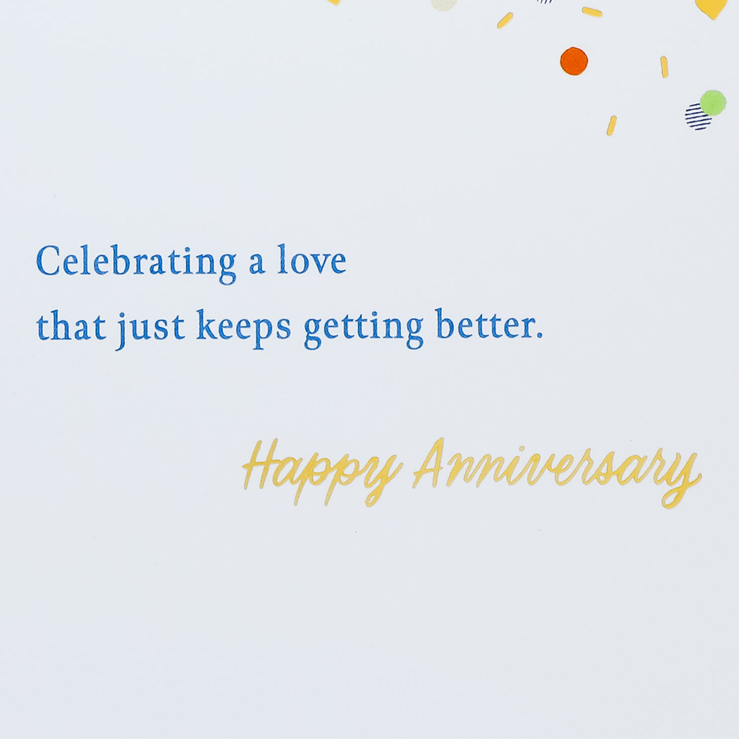 True Love Confetti Anniversary Card Sentiment image number 2