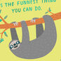 Sloth Hanging from Branch Funny Thinking of You Card Card Front Detail image number 4
