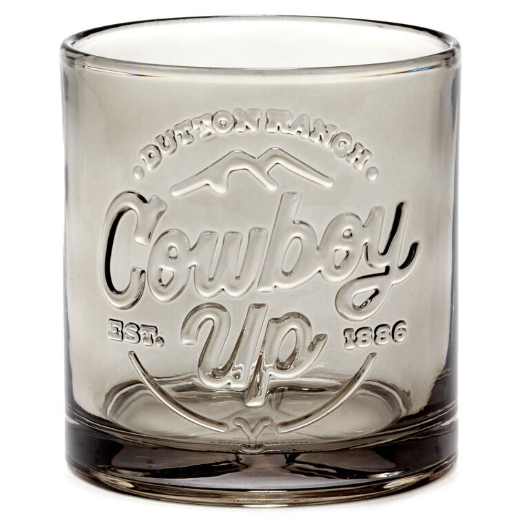 Yellowstone Dutton Ranch Cowboy Up Lowball Glass, 9.5 oz.