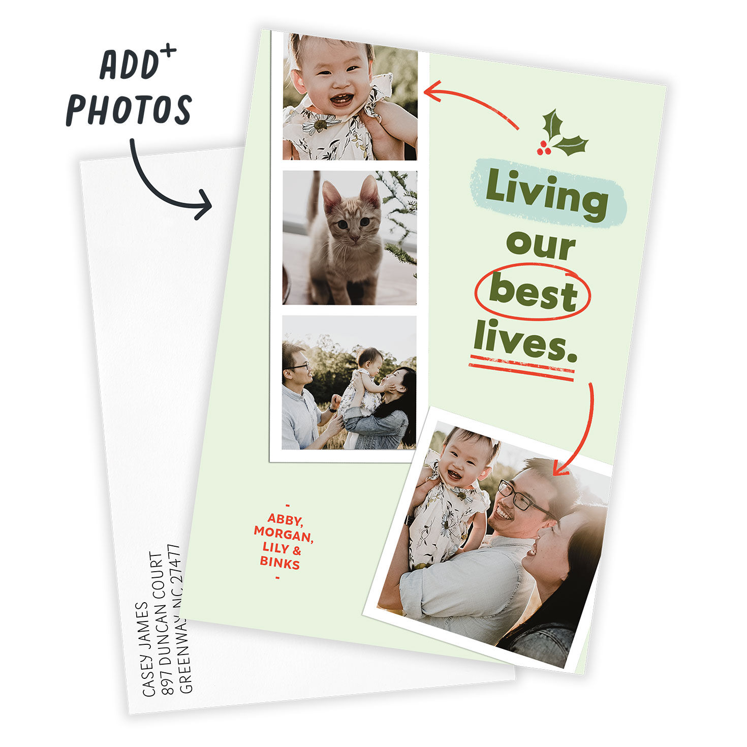 Living Our Best Lives Flat Christmas Photo Card, , large image number 2