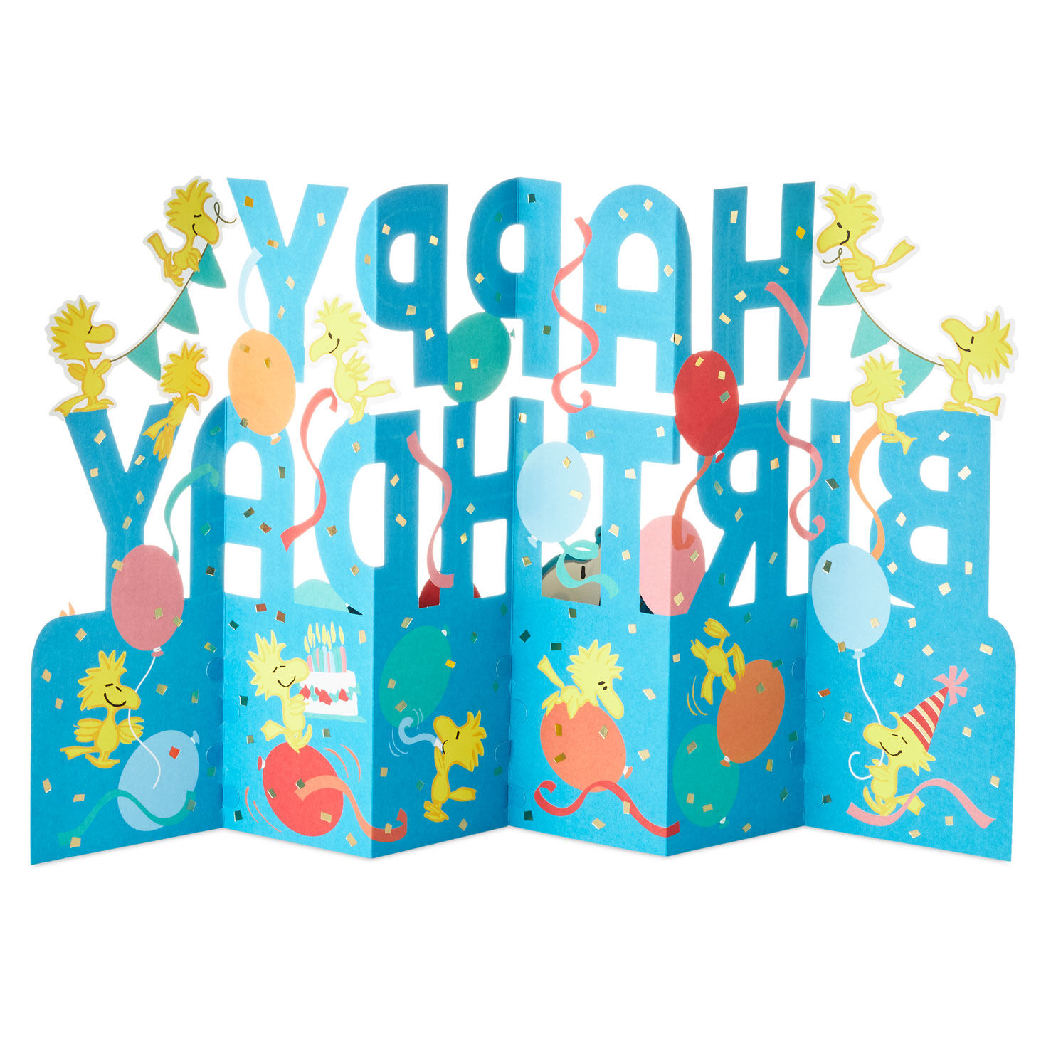 Jumbo Peanuts&reg; Snoopy and Woodstock Fun and Good Times 3D Pop-Up Birthday Card, , large image number 2