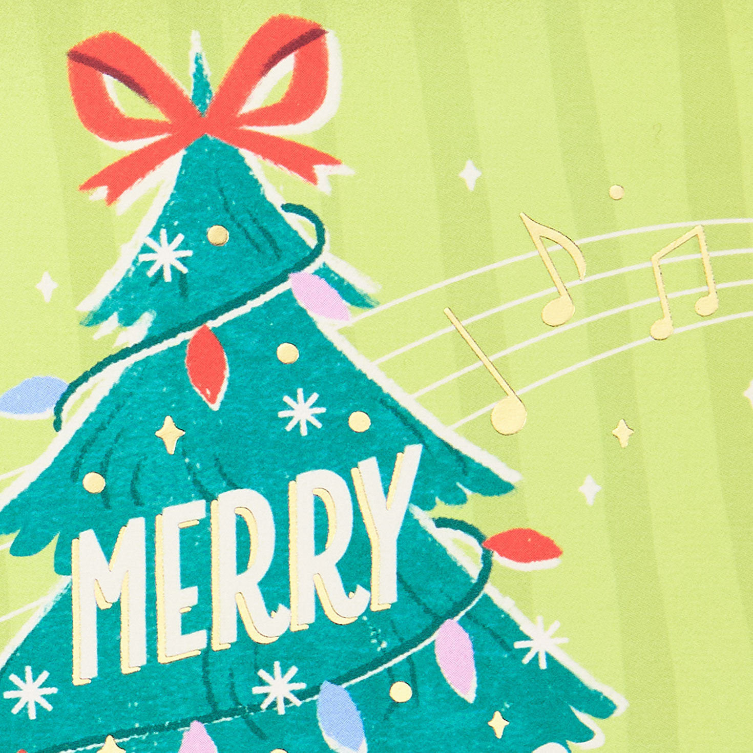 Vintage Record in Sleeve Musical Christmas Card Card Front Detail image number 4