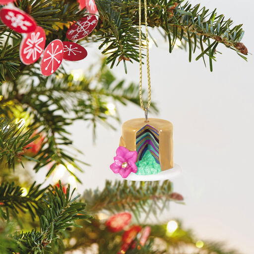 Mini Let's Celebrate! Porcelain and Metal Ornament, 0.7", 