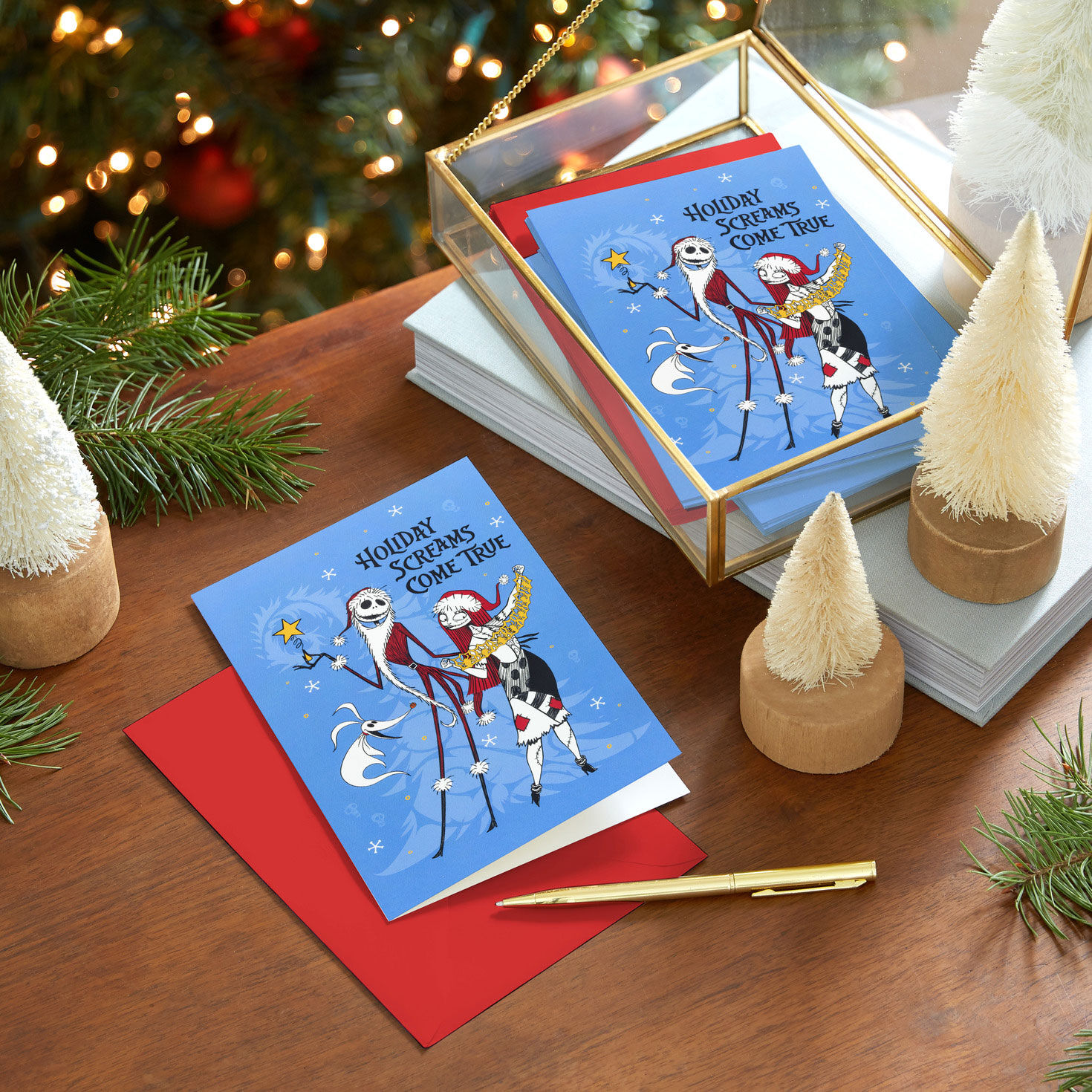 Jack Skellington and Sally Boxed Christmas Cards in use image number 7