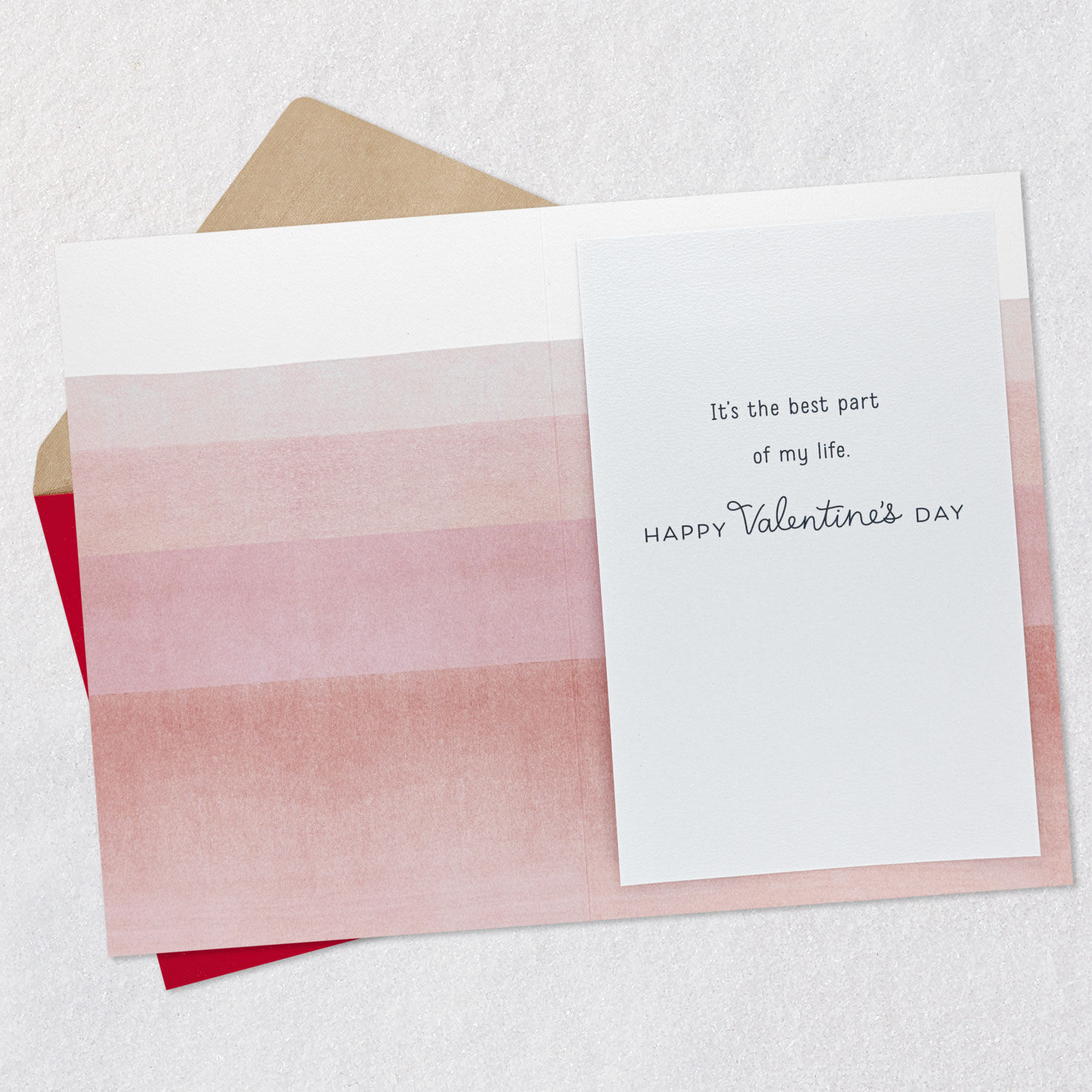 Felt Hearts Husband Valentine's Day Card Open card with envelope image number 3