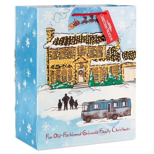 13" National Lampoon's Christmas Vacation™ House With Lights Large Christmas Gift Bag, 