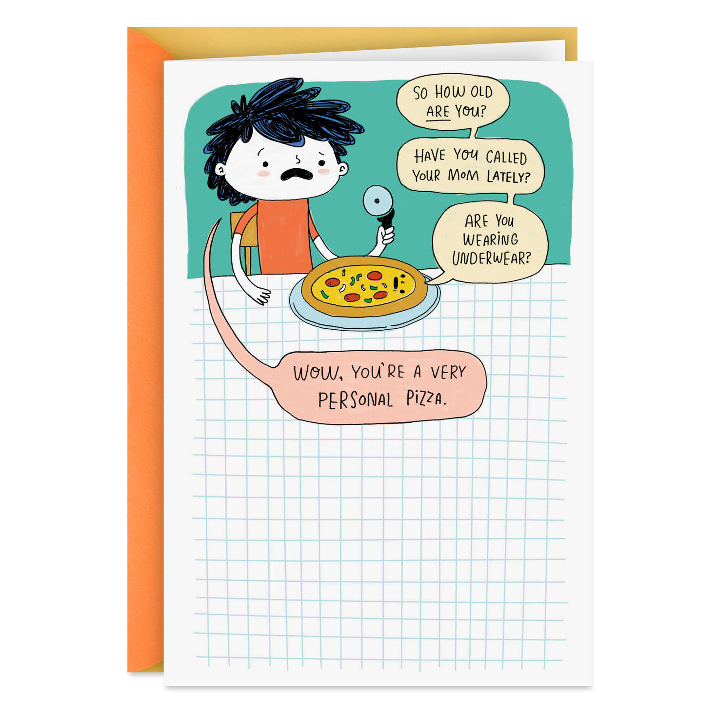 Overly Personal Pizza Funny Birthday Card