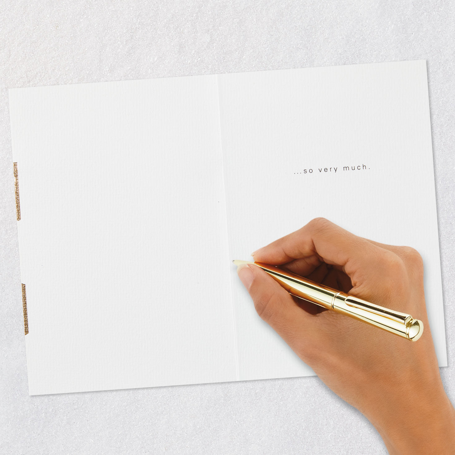 Gold Dots on Ivory Thank You Card Signing card image number 6