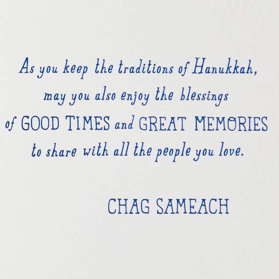 Good Times and Great Memories Chag Sameach Hanukkah Card, , large image number 2