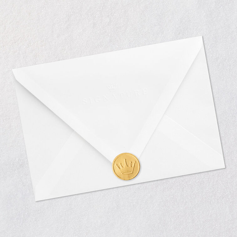 Gold Foil on Tan Signature Fiftieth Birthday Card Card Back with Envelope image number 8