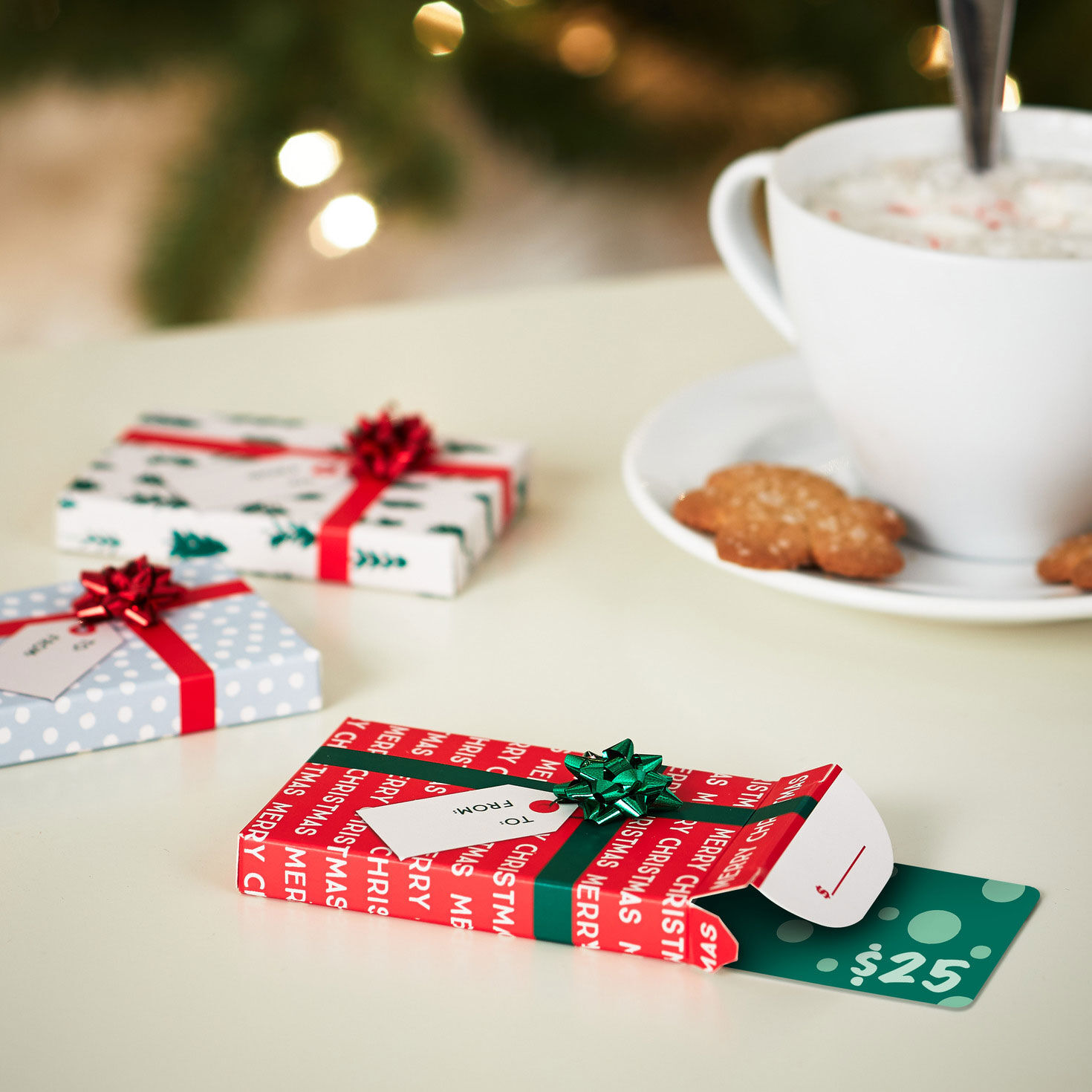 Festive Prints 3-Pack Christmas Gift Card Holder Boxes With Bows, , large image number 2