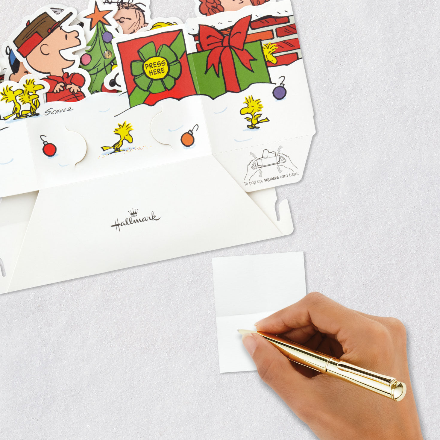 Peanuts Gang Christmas Card With Light and Sound signing card image number 6