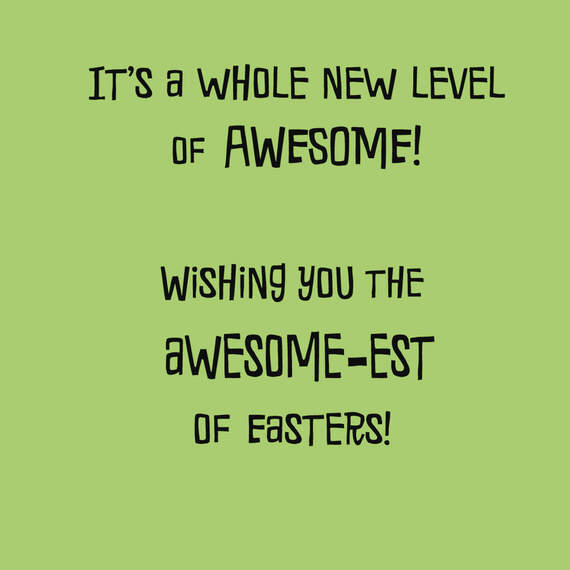 New Level of Awesome Geometric Egg Easter Card for Nephew, , large image number 2