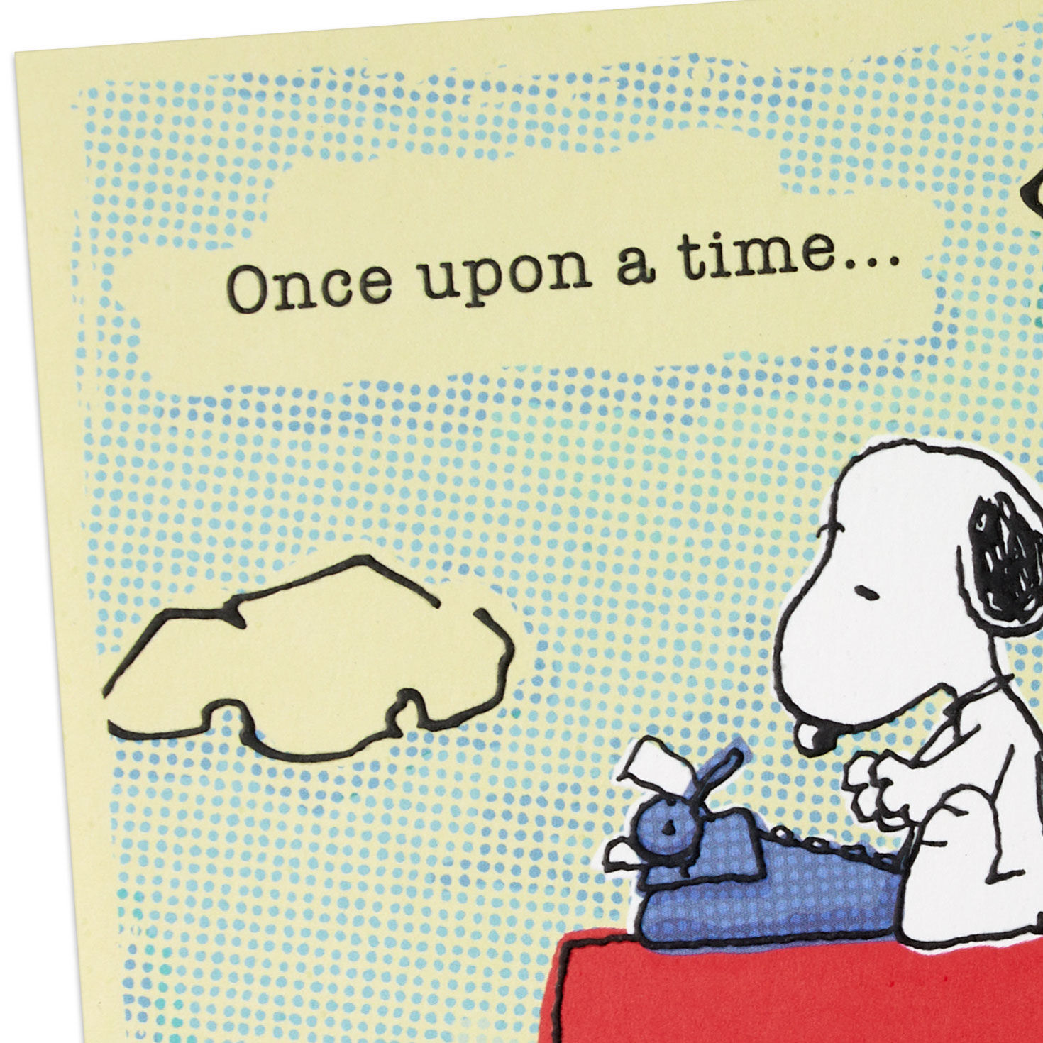 Snoopy at Typewriter Anniversary Card Card Front Detail image number 4