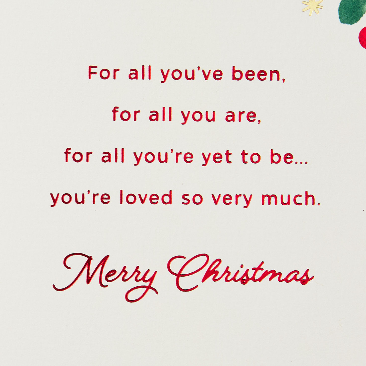 Dove and Wreath Christmas Card for Granddaughter Sentiment image number 2