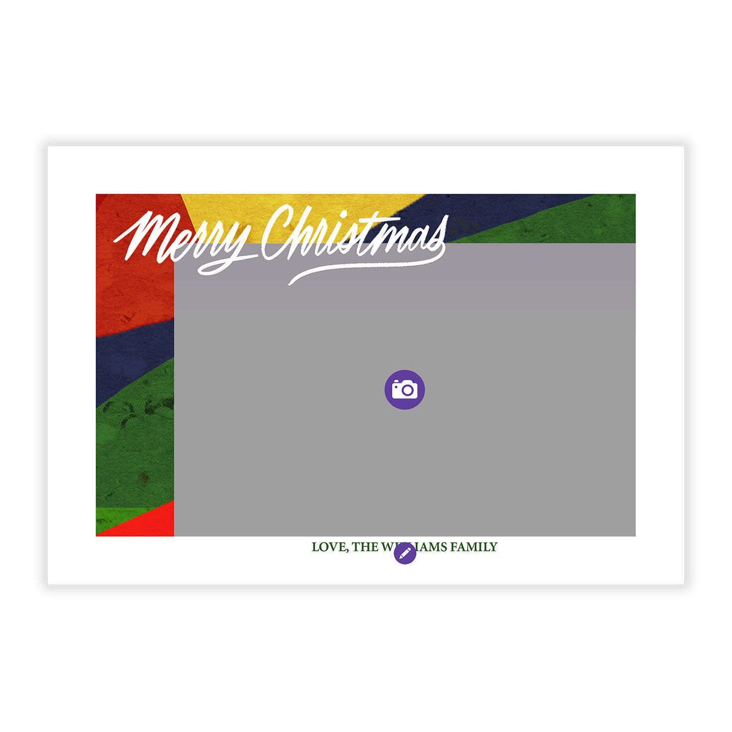 Bold and Bright Colorful Flat Christmas Photo Card, , large image number 5