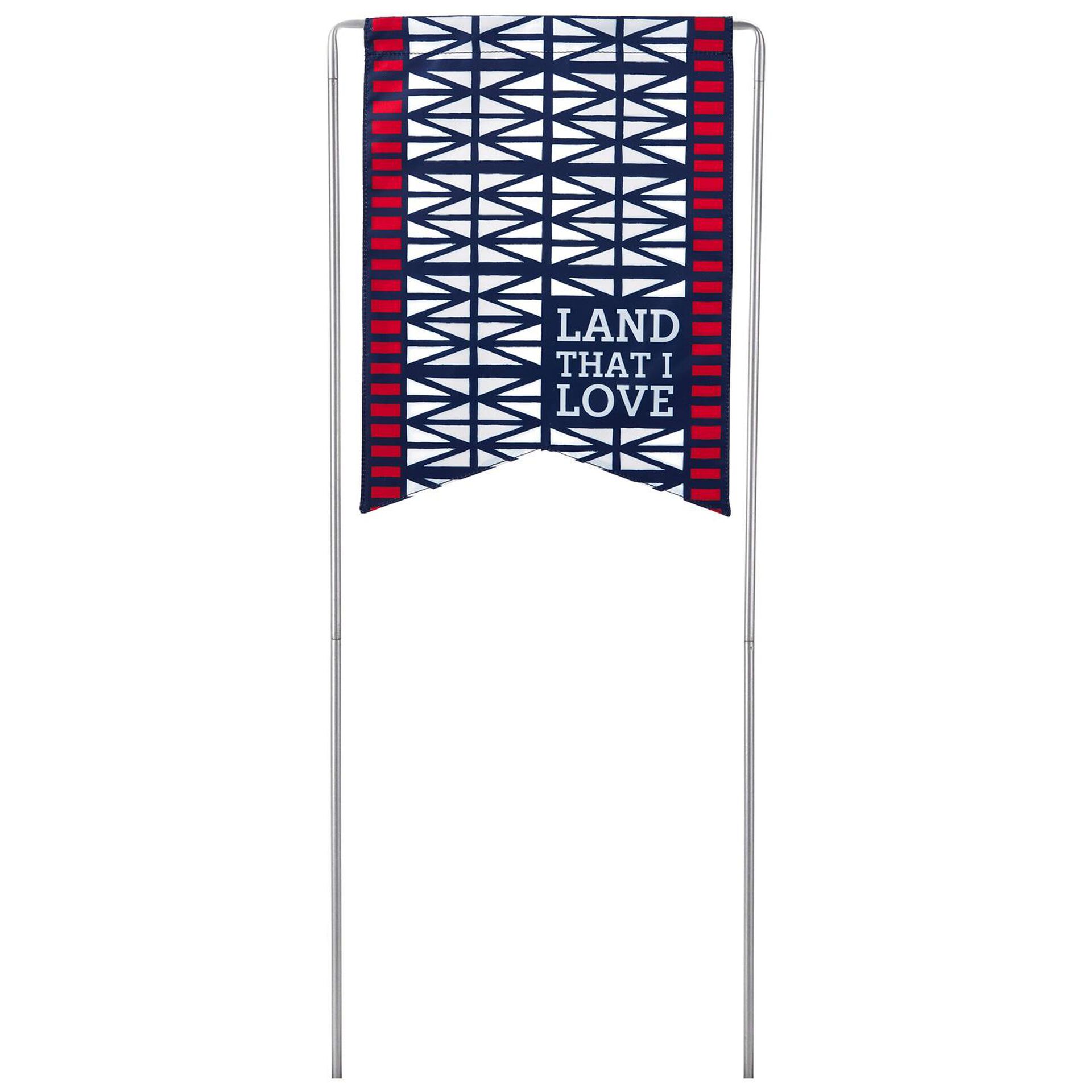 Land I Love Patriotic Garden Flag With Stand Garden & Artificial Plants Hallmark