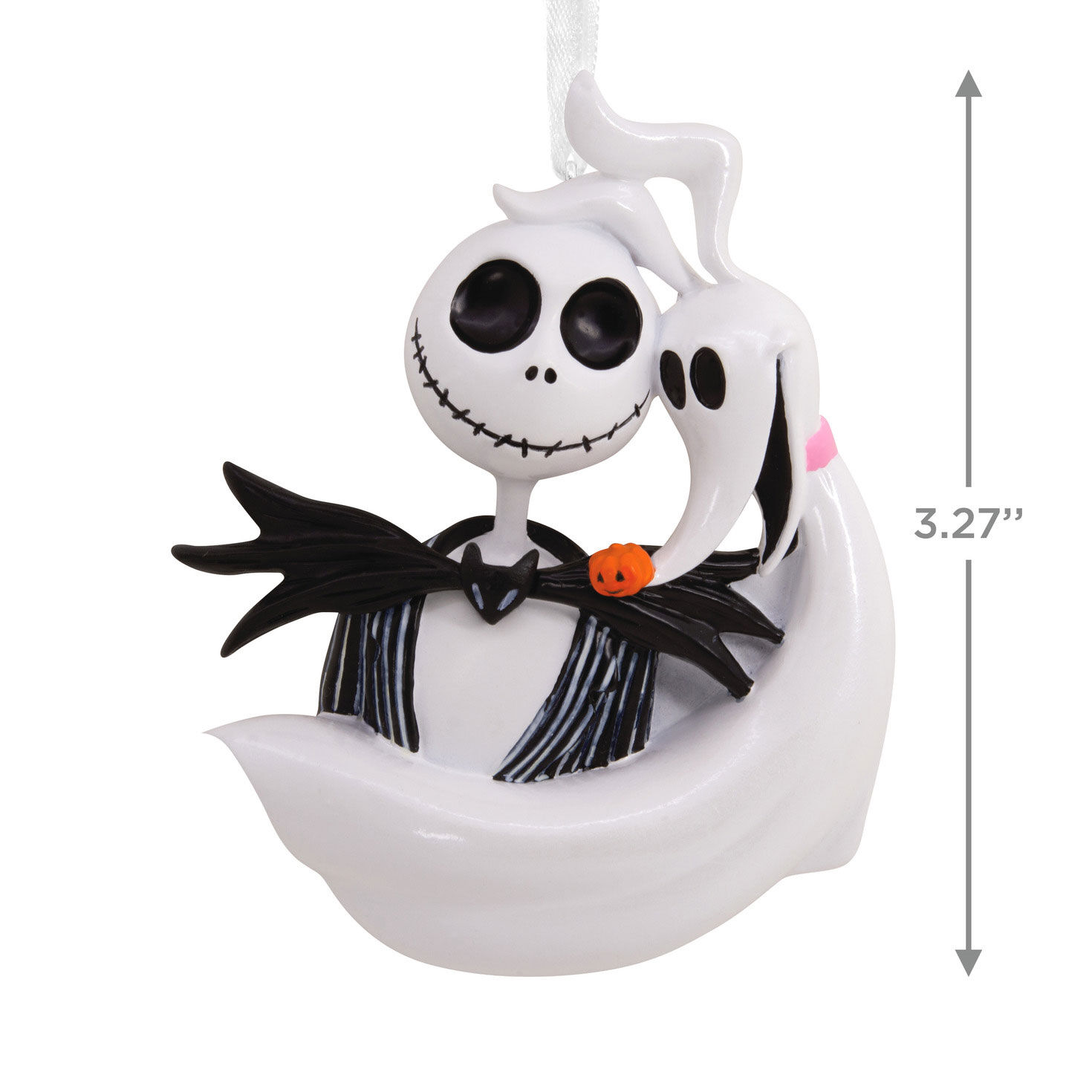 Nightmare Before Christmas Jack and Zero Ornament measurement image number 3