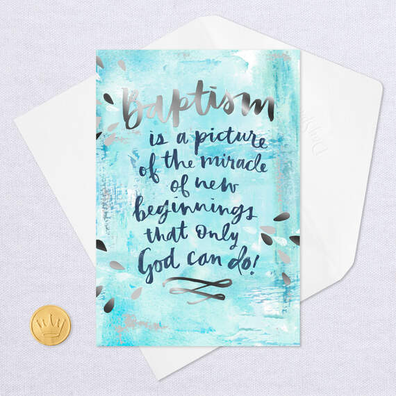 New Beginnings Religious Baptism Card, , large image number 6