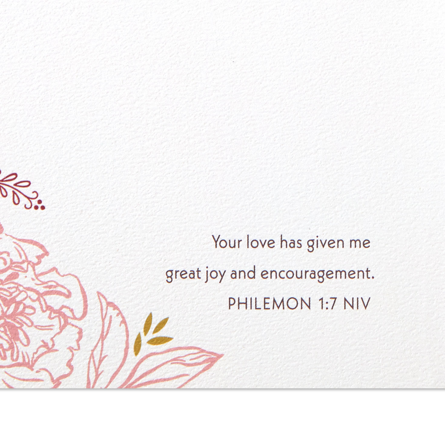 Couple and Pink Flowers Religious Valentine's Card for Wife scripture image number 3