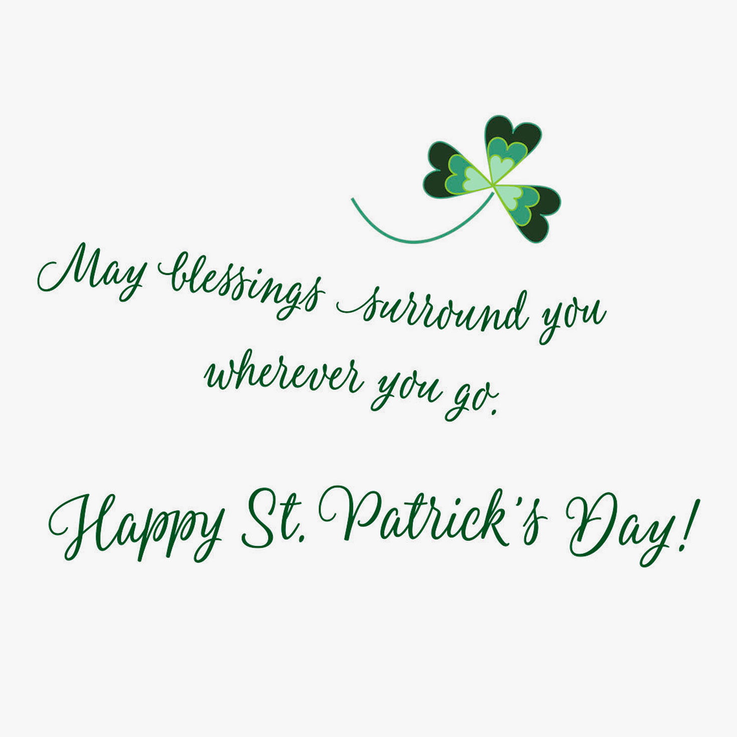 Sparkly Shamrock Bouquet St. Patrick's Day Card Sentiment image number 2