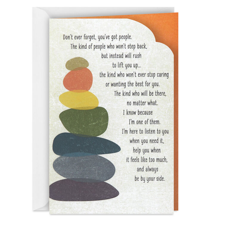 Stacked Stones Between You and Me Encouragement Card Card Front image number 1