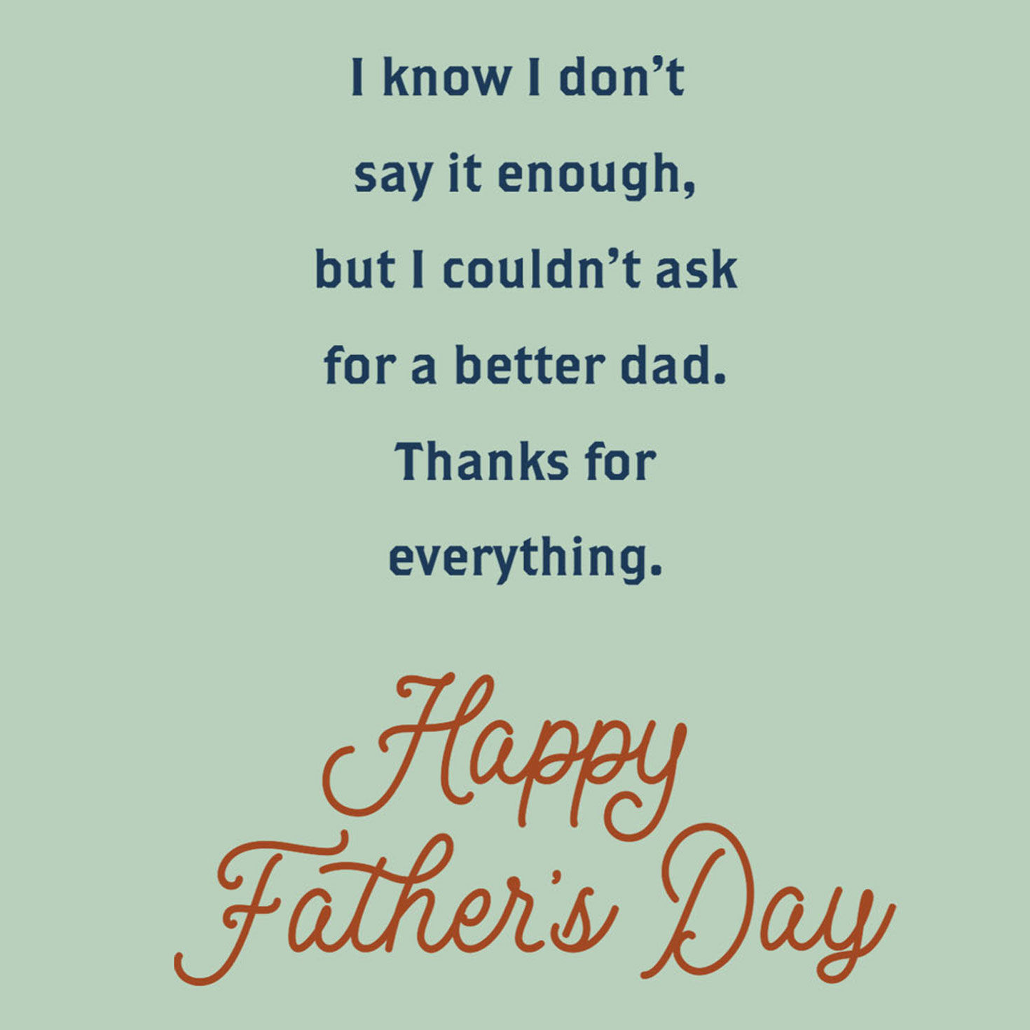 Blue and Green Geometric Father's Day Card Sentiment image number 2