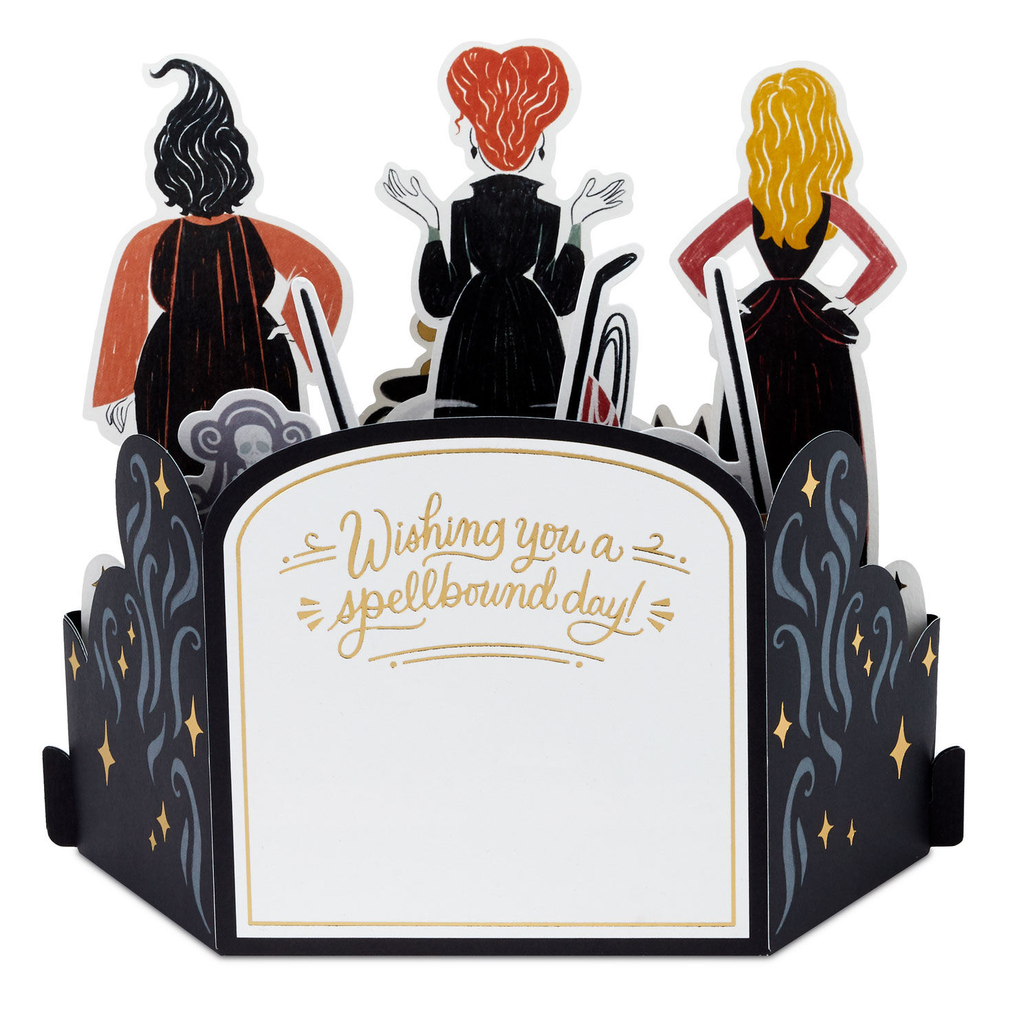 Hocus Pocus Sanderson Sisters 3D Pop-Up Halloween Card sentiment image number 2