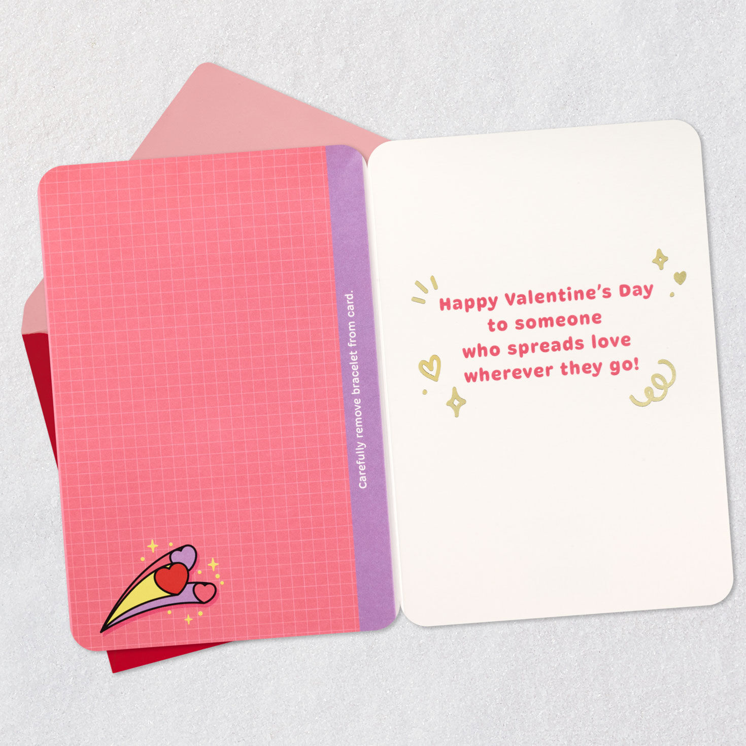You Make Hearts Happy Valentine's Day Card for Kids With Bracelet for only USD 6.99 | Hallmark