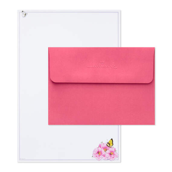 Marjolein Bastin Pink Flowers Stationery Set, 40 sheets, , large image number 3