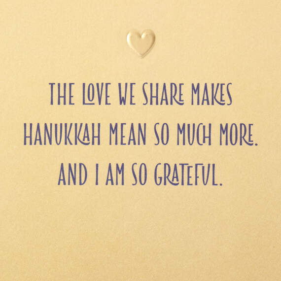 Grateful for the Love We Share Romantic Hanukkah Card, , large image number 2