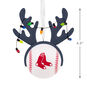 Red Sox Reindeer Baseball Christmas Ornament measurement image number 3