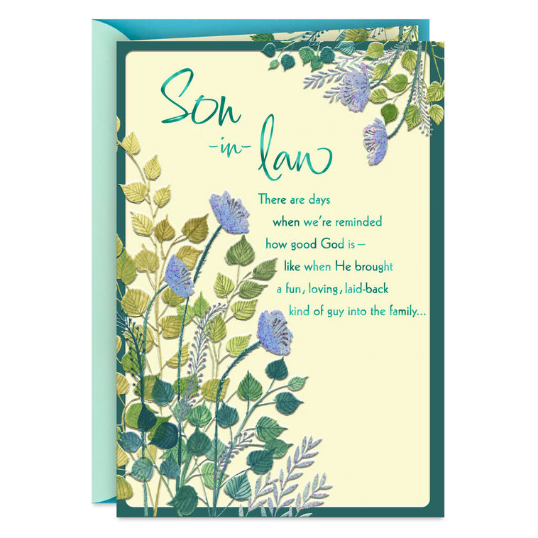 You're a Gift Religious Birthday Card for Son-in-Law