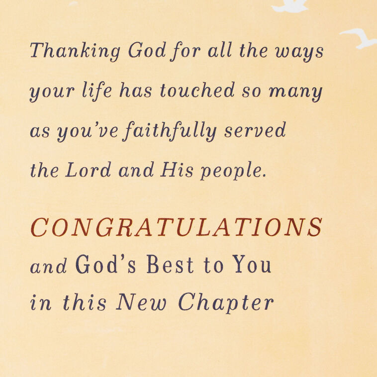 God's Best to You Religious Retirement Card for Pastor, , large image number 2