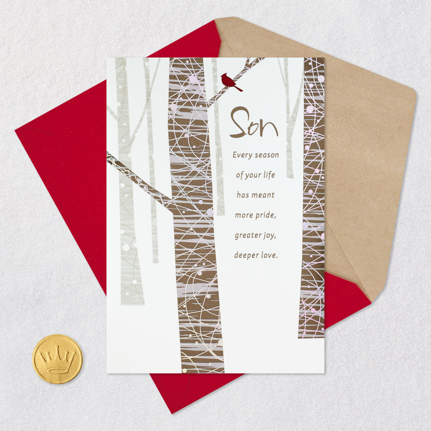 You Brighten the World Christmas Card for Son, , large image number 5