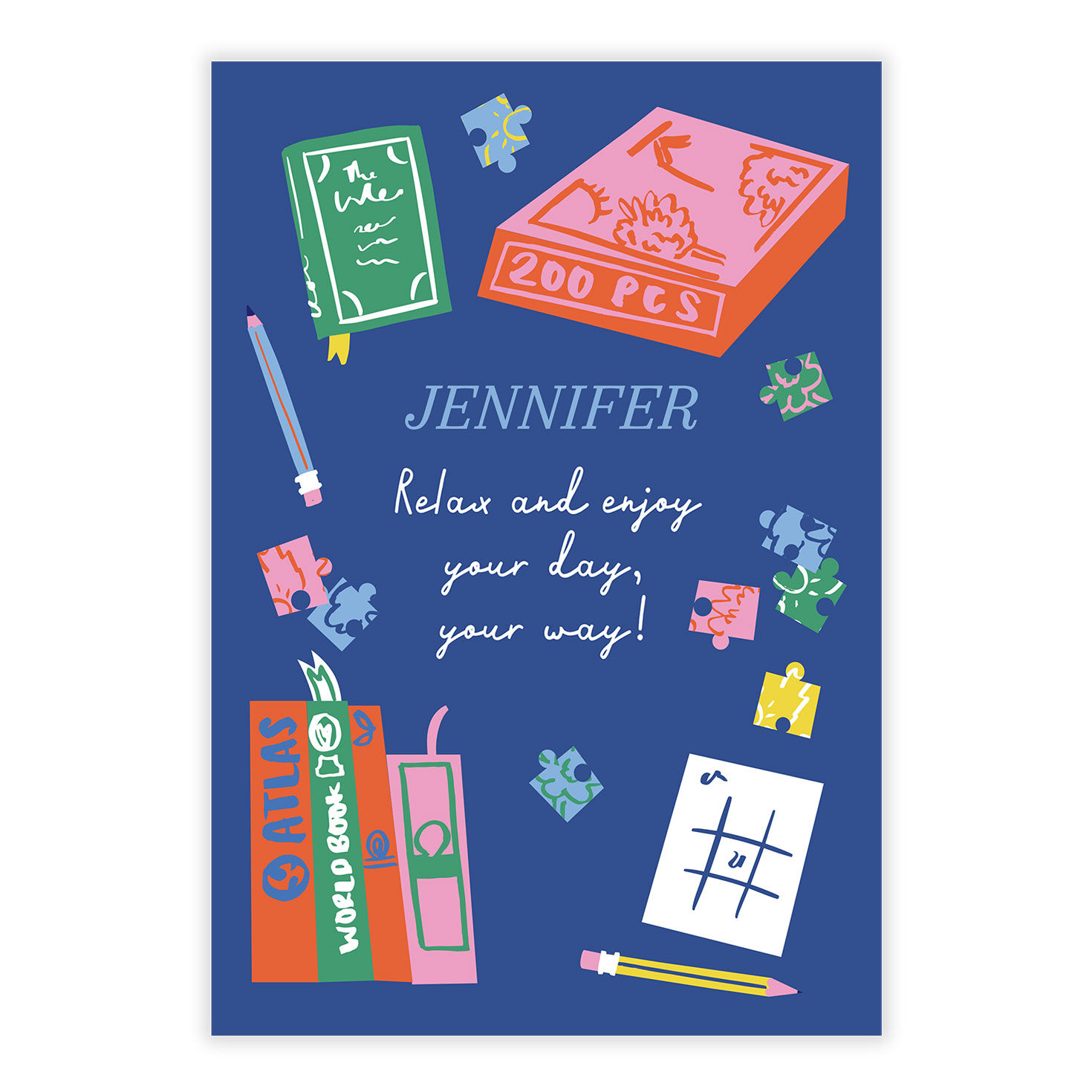 Puzzles and Books Birthday eCard, , large image number 2