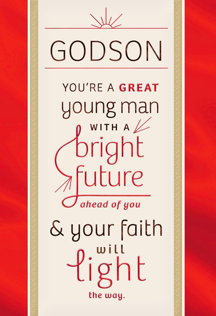 Praying For You Religious Confirmation Card For Godson