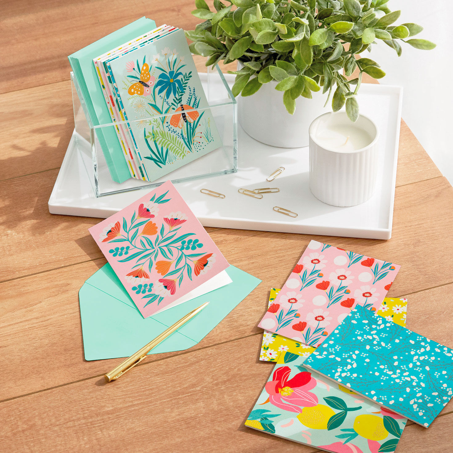 Floral Motif Boxed Blank Notes Assortment, Pack of 24, , large image number 5