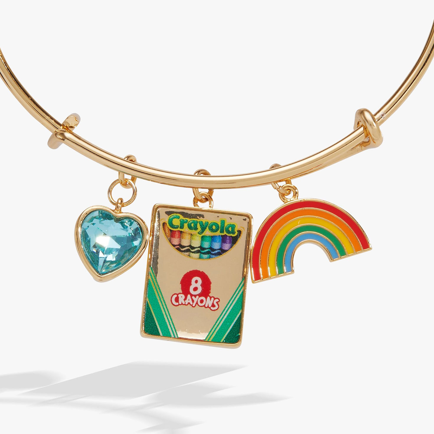 Alex And Ani Crayola 'To Teach Is To Color A Life Forever' Multi Charm Bangle closeup view image number 3