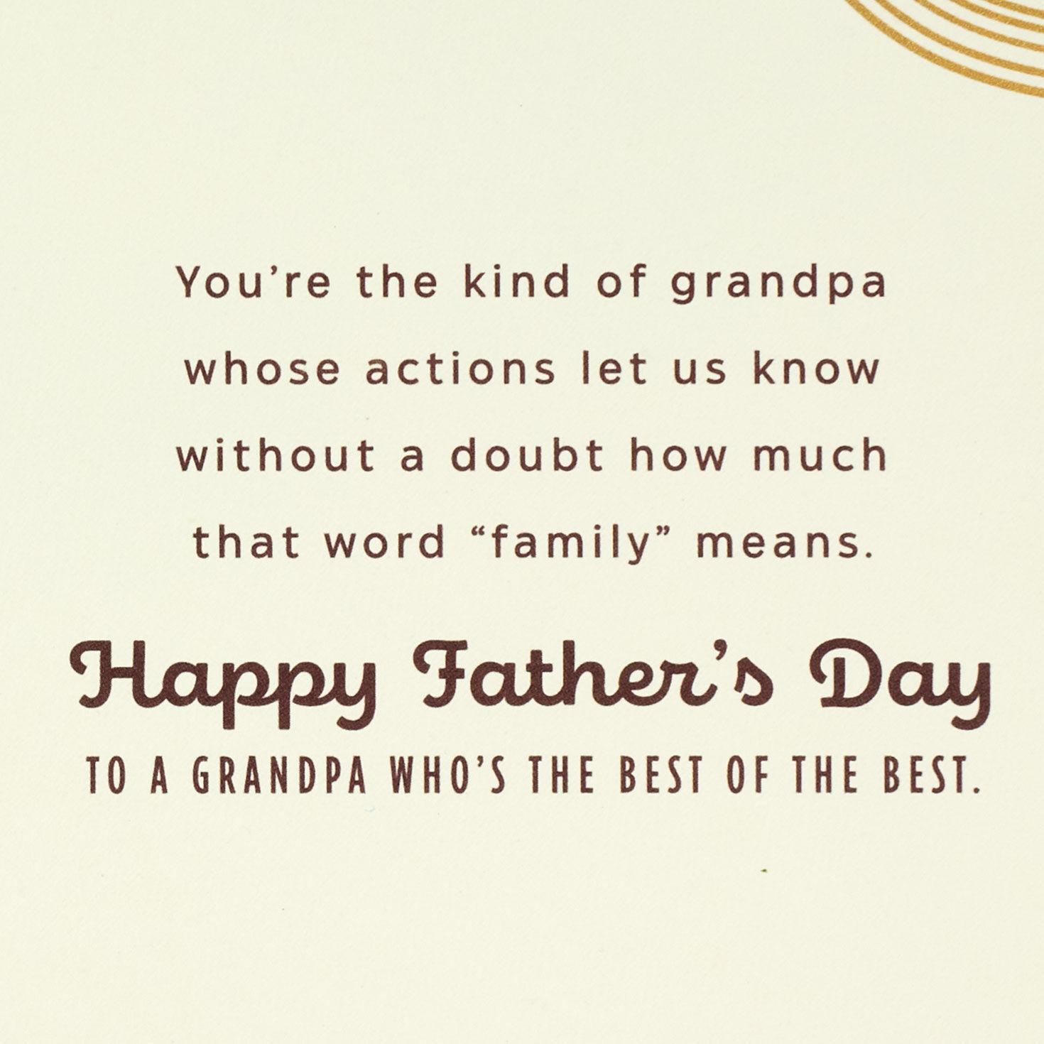 Concentric Arches Father's Day Card for Grandpa Sentiment image number 3