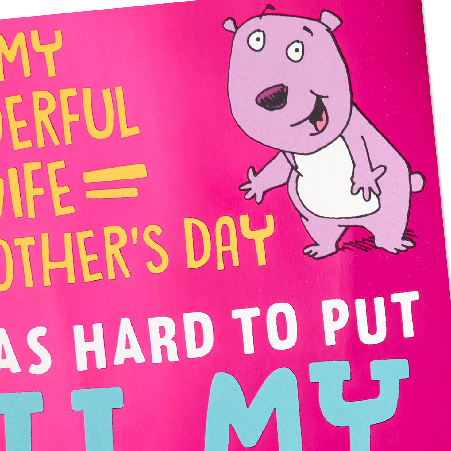 Cartoon Bear Funny Mother's Day Card for Wife Card Front Detail image number 7