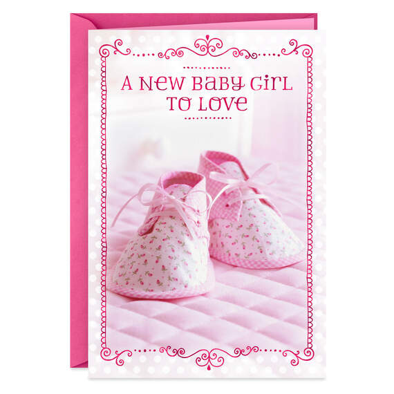 Every Step of the Way New Baby Girl Card