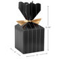 Gold Pinstripe on Black Vertical Treat Box With Tie  image number 3