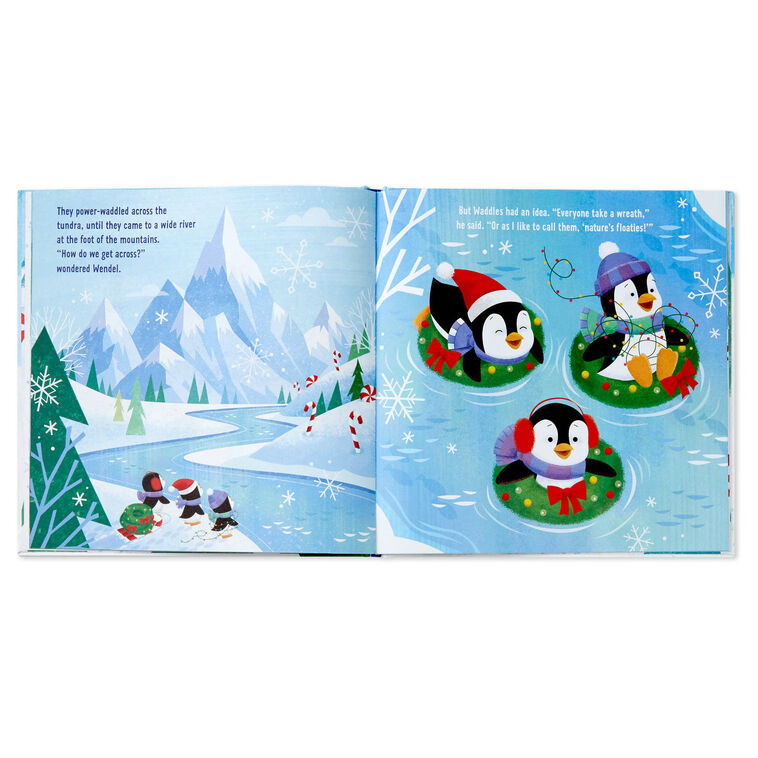 Scena Umoristica Del Pinguino Al Natale Illustrazione di Stock Scena Umoristica Del Pinguino Al Natale Illustrazione di Stock